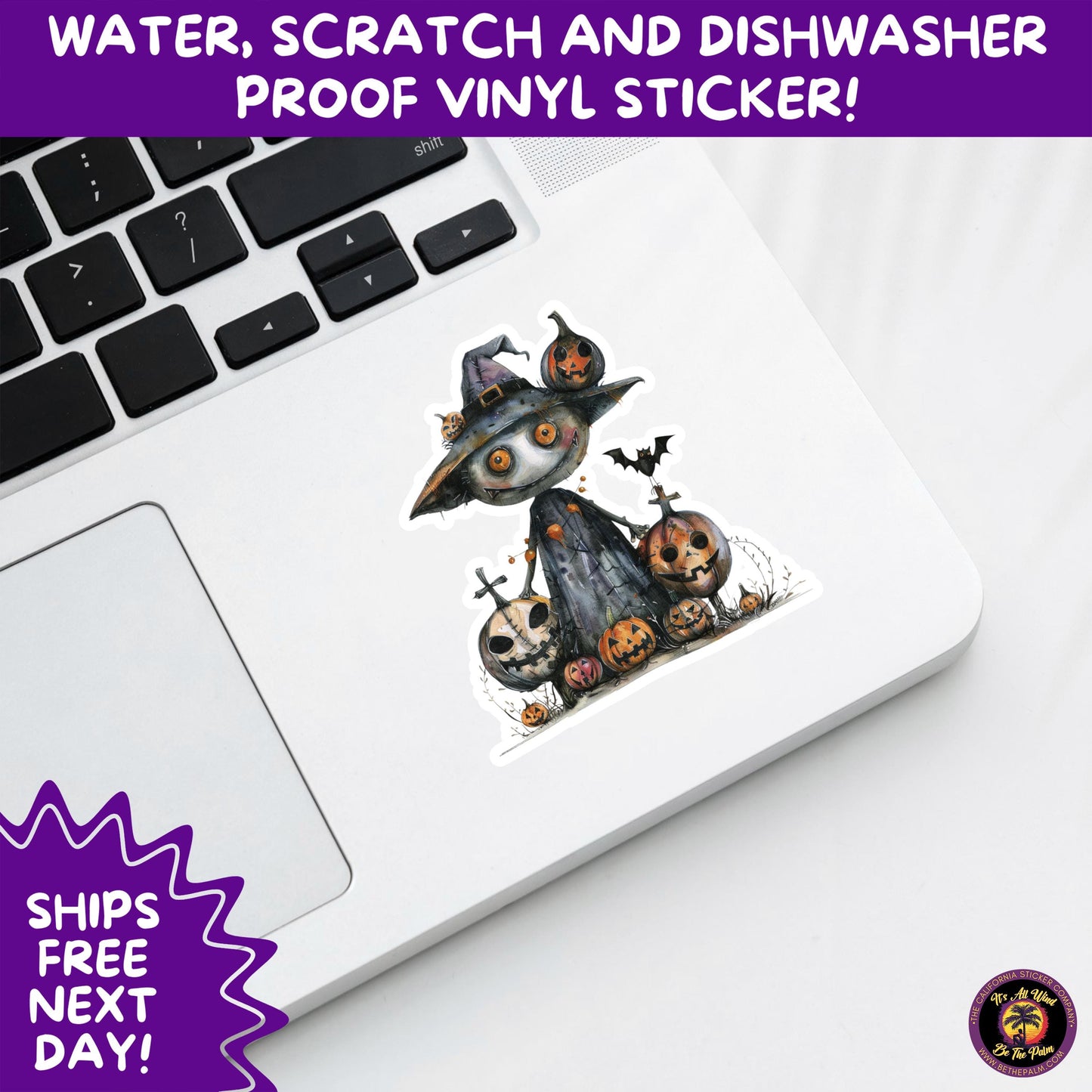 HALLOWEEN VINYL STICKERS | Spooky Ghosts, Witches, Pumpkins, Skulls and Bats – Waterproof Halloween Sticker Pack for All Ages