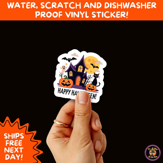 HALLOWEEN VINYL STICKERS | Spooky Ghosts, Witches, Pumpkins, Skulls and Bats  Waterproof Halloween Sticker Pack for All Ages