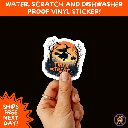 HALLOWEEN VINYL STICKERS | Spooky Ghosts, Witches, Pumpkins, Skulls and Bats – Waterproof Halloween Sticker Pack for All Ages