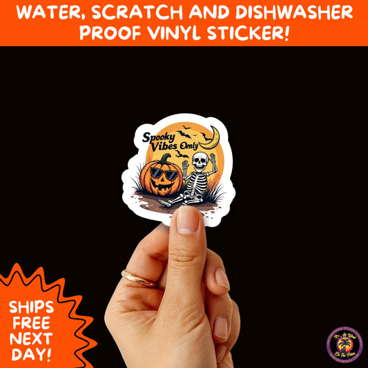 HALLOWEEN VINYL STICKERS | Spooky Ghosts, Witches, Pumpkins, Skulls and Bats – Waterproof Halloween Sticker Pack for All Ages