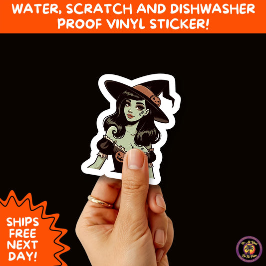 HALLOWEEN VINYL STICKERS | Spooky Ghosts, Witches, Pumpkins, Skulls and Bats – Waterproof Halloween Sticker Pack for All Ages