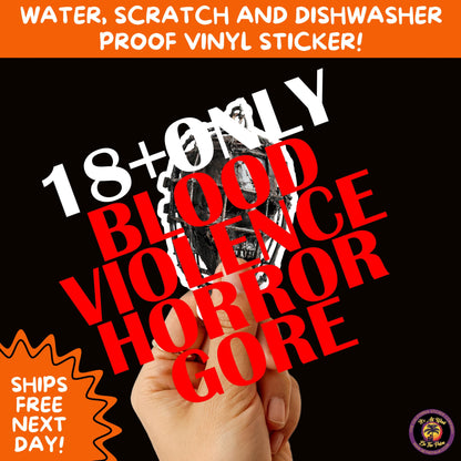 GORE HORROR STICKERS | Creepy Vibe Aesthetic – Blood, Skulls, Guts, and Creepy Vinyl Art for Halloween and Alternative Style Fans