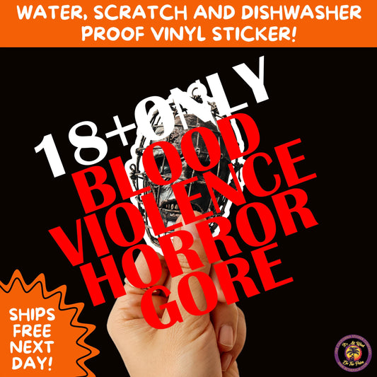 GORE HORROR STICKERS | Creepy Vibe Aesthetic – Blood, Skulls, Guts, and Creepy Vinyl Art for Halloween and Alternative Style Fans