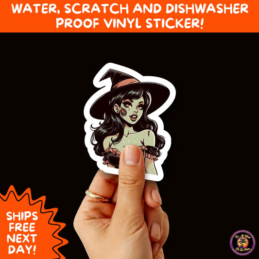 HALLOWEEN VINYL STICKERS | Spooky Ghosts, Witches, Pumpkins, Skulls and Bats – Waterproof Halloween Sticker Pack for All Ages