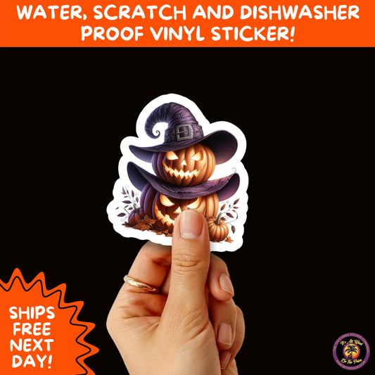 HALLOWEEN VINYL STICKERS | Spooky Ghosts, Witches, Pumpkins, Skulls and Bats – Waterproof Halloween Sticker Pack for All Ages