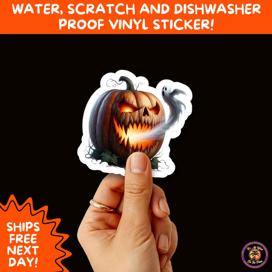HALLOWEEN VINYL STICKERS | Spooky Ghosts, Witches, Pumpkins, Skulls and Bats – Waterproof Halloween Sticker Pack for All Ages