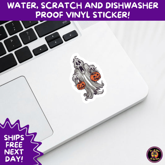 HALLOWEEN VINYL STICKERS | Spooky Ghosts, Witches, Pumpkins, Skulls and Bats – Waterproof Halloween Sticker Pack for All Ages