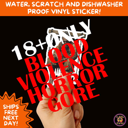 GORE HORROR STICKERS | Creepy Vibe Aesthetic  Blood, Skulls, Guts, and Creepy Vinyl Art for Halloween and Alternative Style Fans