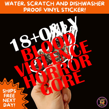 GORE HORROR STICKERS | Creepy Vibe Aesthetic – Blood, Skulls, Guts, and Creepy Vinyl Art for Halloween and Alternative Style Fans