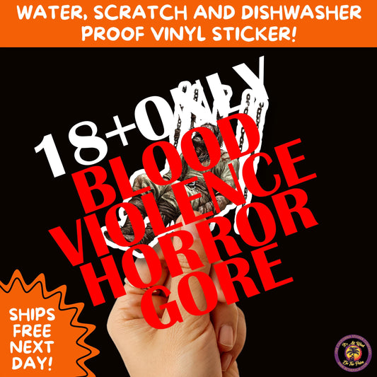 GORE HORROR STICKERS | Creepy Vibe Aesthetic – Blood, Skulls, Guts, and Creepy Vinyl Art for Halloween and Alternative Style Fans