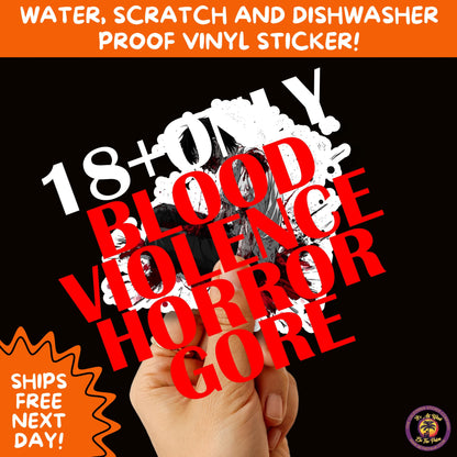 GORE HORROR STICKERS | Creepy Vibe Aesthetic – Blood, Skulls, Guts, and Creepy Vinyl Art for Halloween and Alternative Style Fans