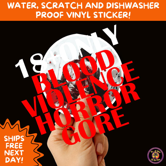 GORE HORROR STICKERS | Creepy Vibe Aesthetic – Blood, Skulls, Guts, and Creepy Vinyl Art for Halloween and Alternative Style Fans
