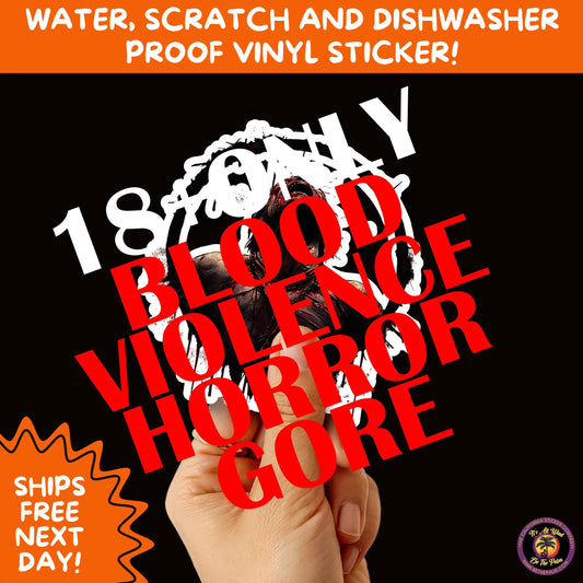 GORE HORROR STICKERS | Creepy Vibe Aesthetic – Blood, Skulls, Guts, and Creepy Vinyl Art for Halloween and Alternative Style Fans