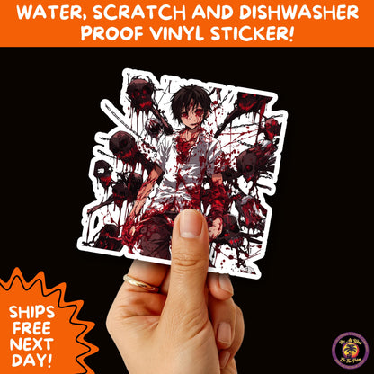 GORE HORROR STICKERS | Creepy Vibe Aesthetic – Blood, Skulls, Guts, and Creepy Vinyl Art for Halloween and Alternative Style Fans