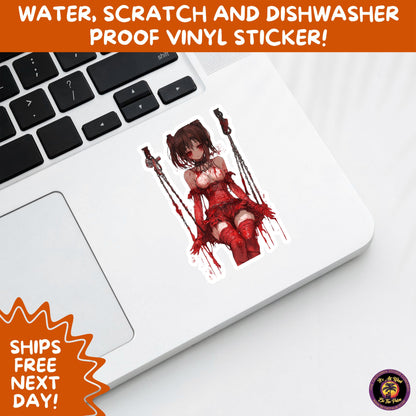GORE HORROR STICKERS | Creepy Vibe Aesthetic – Blood, Skulls, Guts, and Creepy Vinyl Art for Halloween and Alternative Style Fans