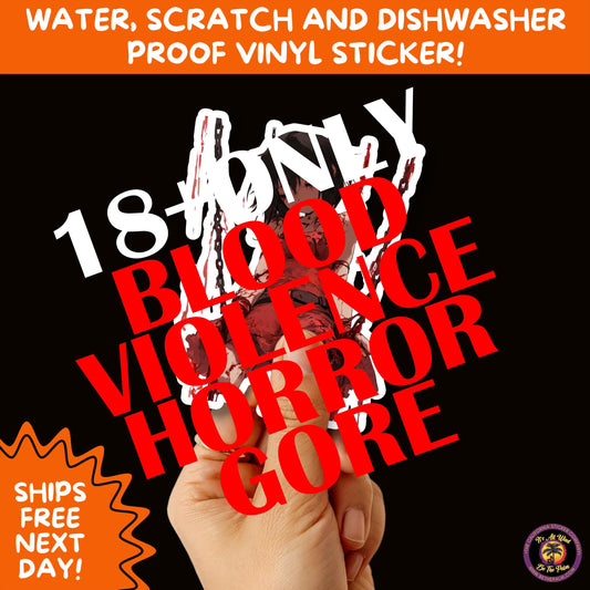 GORE HORROR STICKERS | Creepy Vibe Aesthetic – Blood, Skulls, Guts, and Creepy Vinyl Art for Halloween and Alternative Style Fans