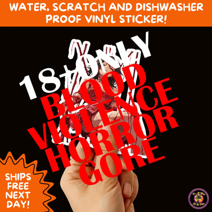 GORE HORROR STICKERS | Creepy Vibe Aesthetic – Blood, Skulls, Guts, and Creepy Vinyl Art for Halloween and Alternative Style Fans