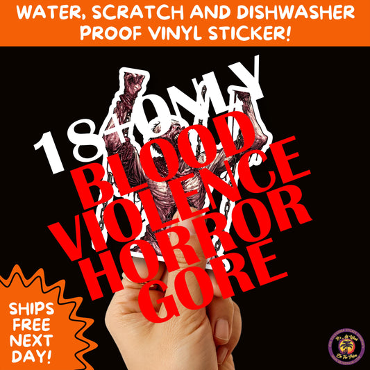 GORE HORROR STICKERS | Creepy Vibe Aesthetic – Blood, Skulls, Guts, and Creepy Vinyl Art for Halloween and Alternative Style Fans