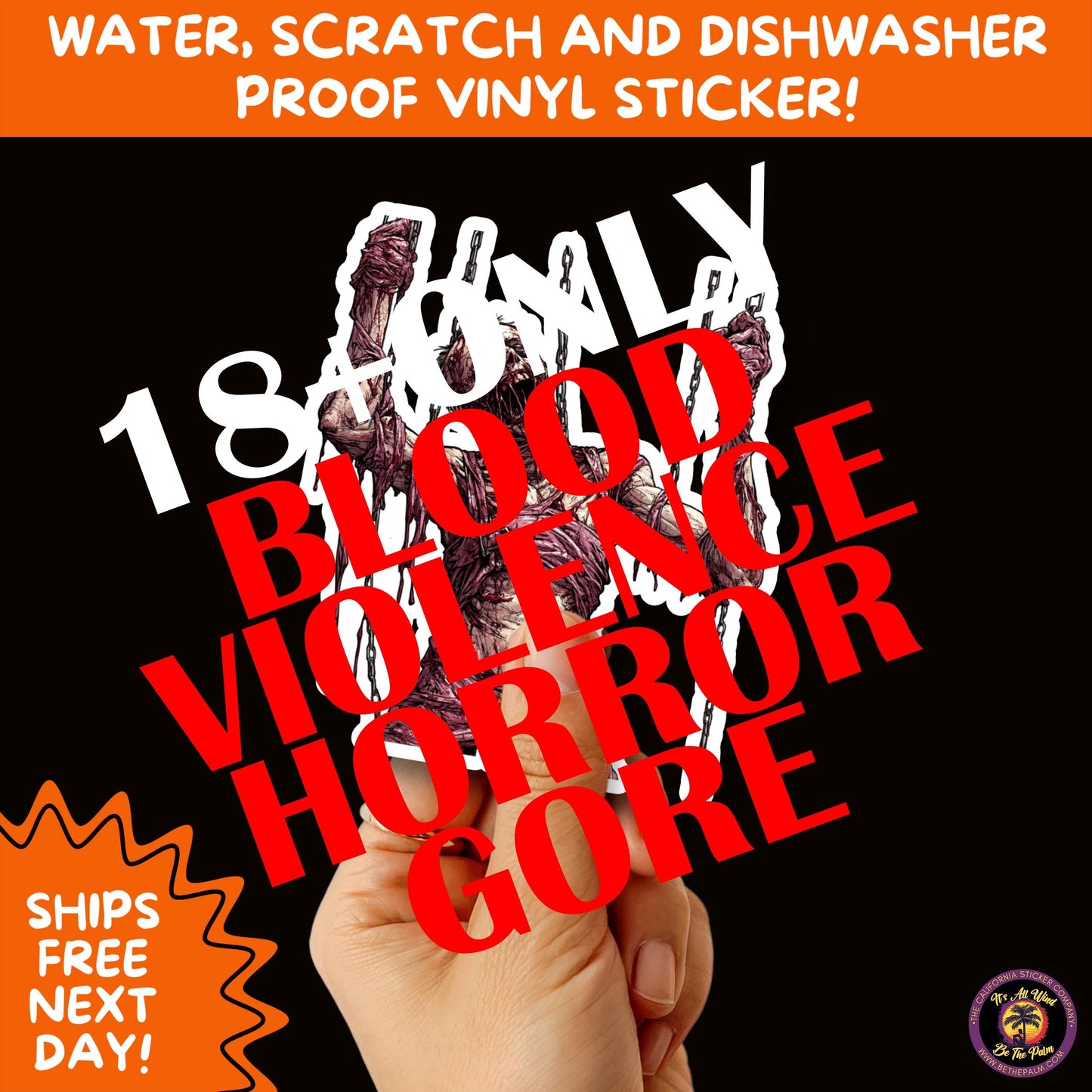 GORE HORROR STICKERS | Creepy Vibe Aesthetic – Blood, Skulls, Guts, and Creepy Vinyl Art for Halloween and Alternative Style Fans