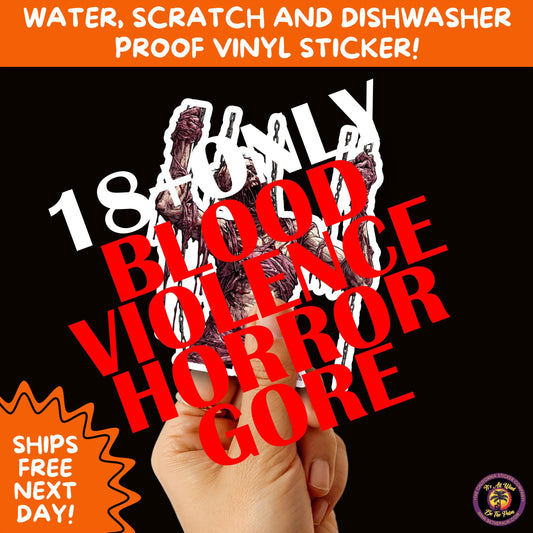 GORE HORROR STICKERS | Creepy Vibe Aesthetic – Blood, Skulls, Guts, and Creepy Vinyl Art for Halloween and Alternative Style Fans