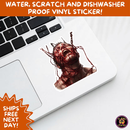 GORE HORROR STICKERS | Creepy Vibe Aesthetic – Blood, Skulls, Guts, and Creepy Vinyl Art for Halloween and Alternative Style Fans