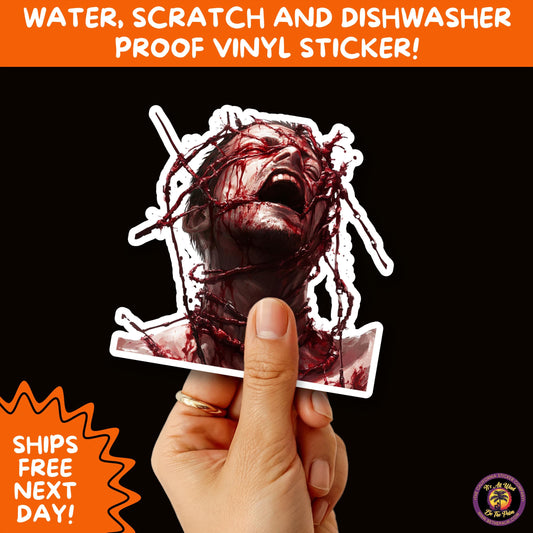 GORE HORROR STICKERS | Creepy Vibe Aesthetic  Blood, Skulls, Guts, and Creepy Vinyl Art for Halloween and Alternative Style Fans