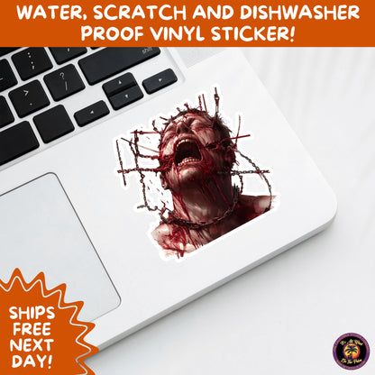 GORE HORROR STICKERS | Creepy Vibe Aesthetic – Blood, Skulls, Guts, and Creepy Vinyl Art for Halloween and Alternative Style Fans