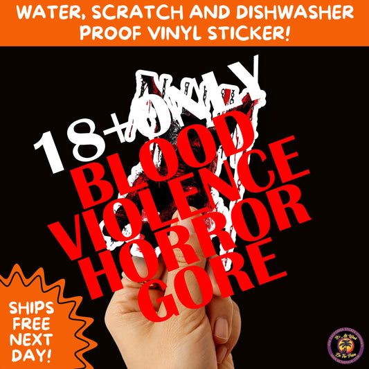 GORE HORROR STICKERS | Creepy Vibe Aesthetic – Blood, Skulls, Guts, and Creepy Vinyl Art for Halloween and Alternative Style Fans