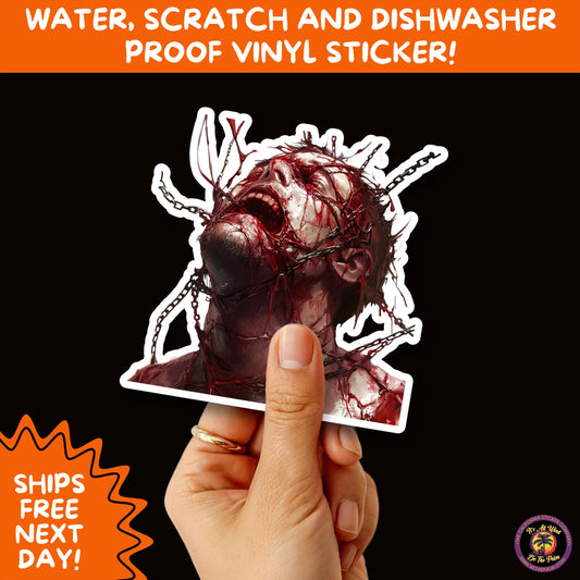 GORE HORROR STICKERS | Creepy Vibe Aesthetic – Blood, Skulls, Guts, and Creepy Vinyl Art for Halloween and Alternative Style Fans