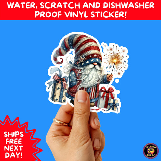 4TH OF JULY | Sticker Pack Independence Day Vinyl Decals, USA Flag, Fireworks, Red White Blue Summer Holiday Patriotic Sticker Set