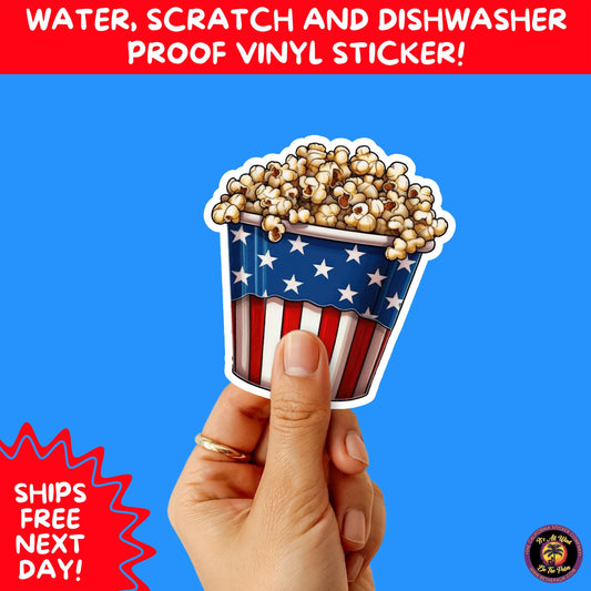 4TH OF JULY | Sticker Pack Independence Day Vinyl Decals, USA Flag, Fireworks, Red White Blue Summer Holiday Patriotic Sticker Set
