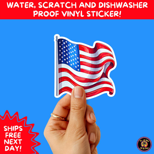 4TH OF JULY | Sticker Pack Independence Day Vinyl Decals, USA Flag, Fireworks, Red White Blue Summer Holiday Patriotic Sticker Set