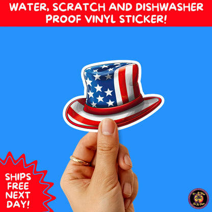 4TH OF JULY | Sticker Pack Independence Day Vinyl Decals, USA Flag, Fireworks, Red White Blue Summer Holiday Patriotic Sticker Set