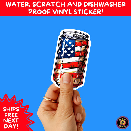 4TH OF JULY | Sticker Pack Independence Day Vinyl Decals, USA Flag, Fireworks, Red White Blue Summer Holiday Patriotic Sticker Set