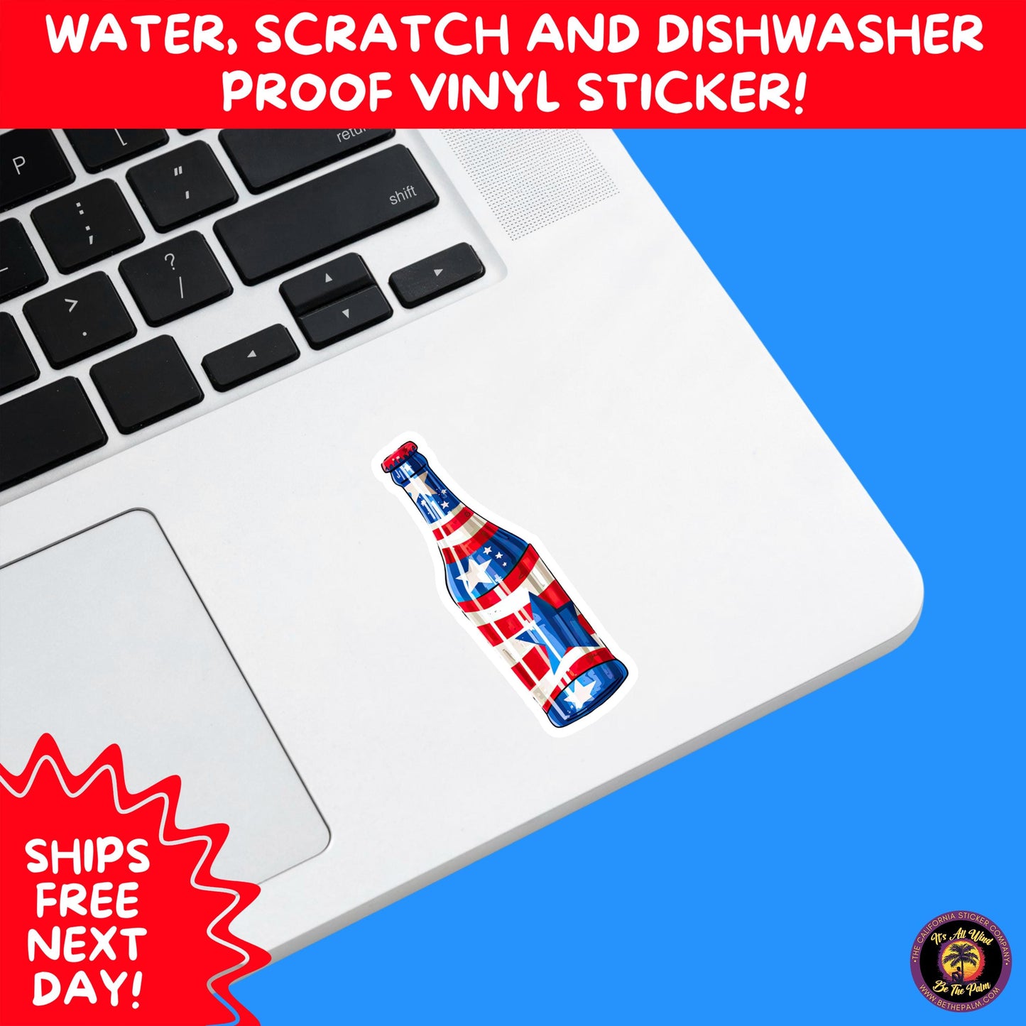 4TH OF JULY | Sticker Pack Independence Day Vinyl Decals, USA Flag, Fireworks, Red White Blue Summer Holiday Patriotic Sticker Set