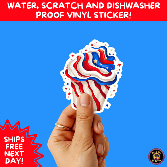 4TH OF JULY | Sticker Pack Independence Day Vinyl Decals, USA Flag, Fireworks, Red White Blue Summer Holiday Patriotic Sticker Set