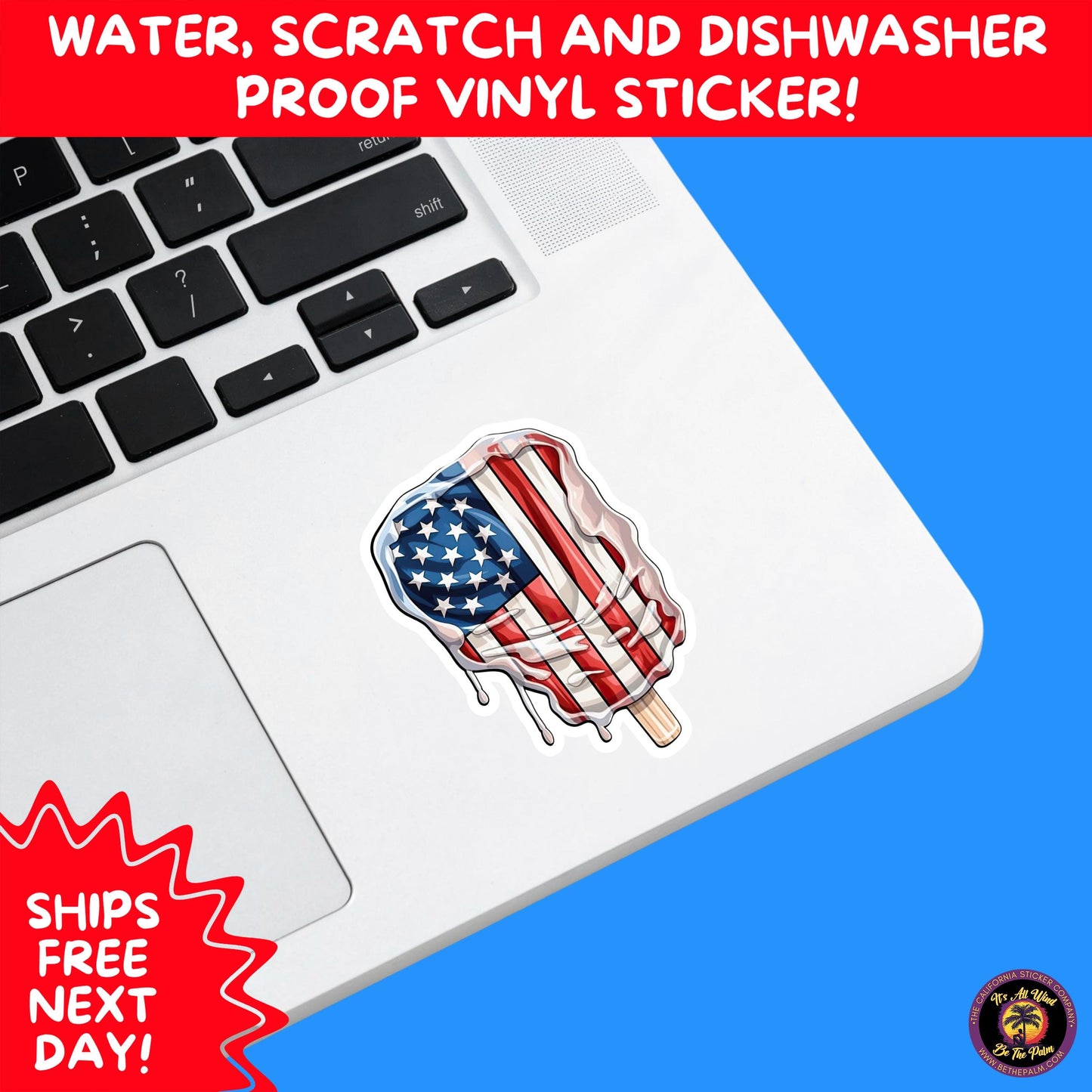 4TH OF JULY | Sticker Pack Independence Day Vinyl Decals, USA Flag, Fireworks, Red White Blue Summer Holiday Patriotic Sticker Set