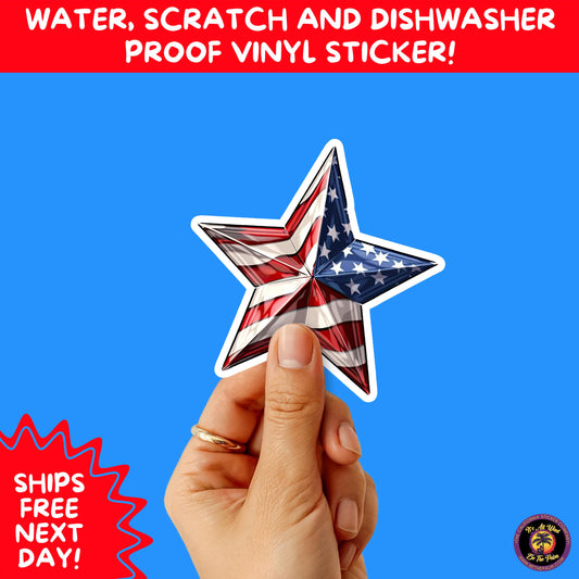 4TH OF JULY | Sticker Pack Independence Day Vinyl Decals, USA Flag, Fireworks, Red White Blue Summer Holiday Patriotic Sticker Set