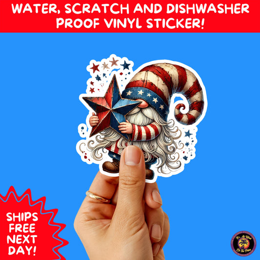 4TH OF JULY | Sticker Pack Independence Day Vinyl Decals, USA Flag, Fireworks, Red White Blue Summer Holiday Patriotic Sticker Set
