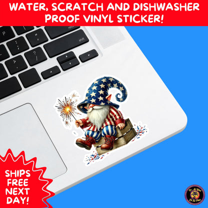 4TH OF JULY | Sticker Pack Independence Day Vinyl Decals, USA Flag, Fireworks, Red White Blue Summer Holiday Patriotic Sticker Set