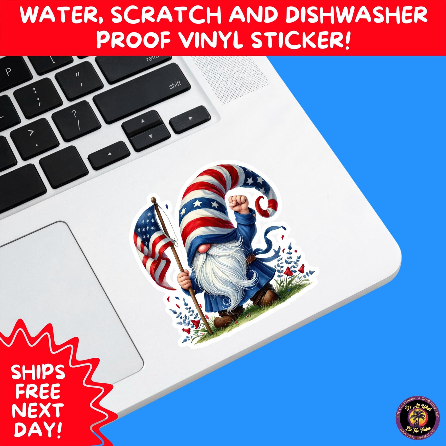 4TH OF JULY | Sticker Pack Independence Day Vinyl Decals, USA Flag, Fireworks, Red White Blue Summer Holiday Patriotic Sticker Set