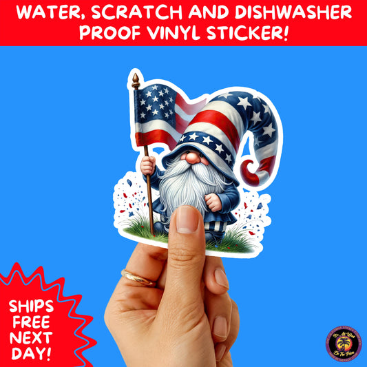 4TH OF JULY | Sticker Pack Independence Day Vinyl Decals, USA Flag, Fireworks, Red White Blue Summer Holiday Patriotic Sticker Set
