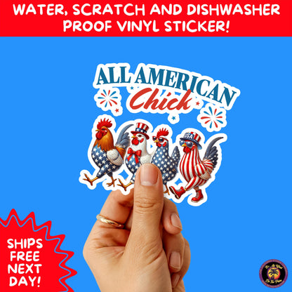 4TH OF JULY | Sticker Pack Independence Day Vinyl Decals, USA Flag, Fireworks, Red White Blue Summer Holiday Patriotic Sticker Set