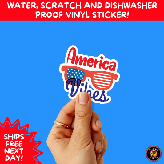 4TH OF JULY | Sticker Pack Independence Day Vinyl Decals, USA Flag, Fireworks, Red White Blue Summer Holiday Patriotic Sticker Set