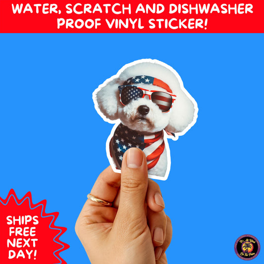 4TH OF JULY | Sticker Pack Independence Day Vinyl Decals, USA Flag, Fireworks, Red White Blue Summer Holiday Patriotic Sticker Set