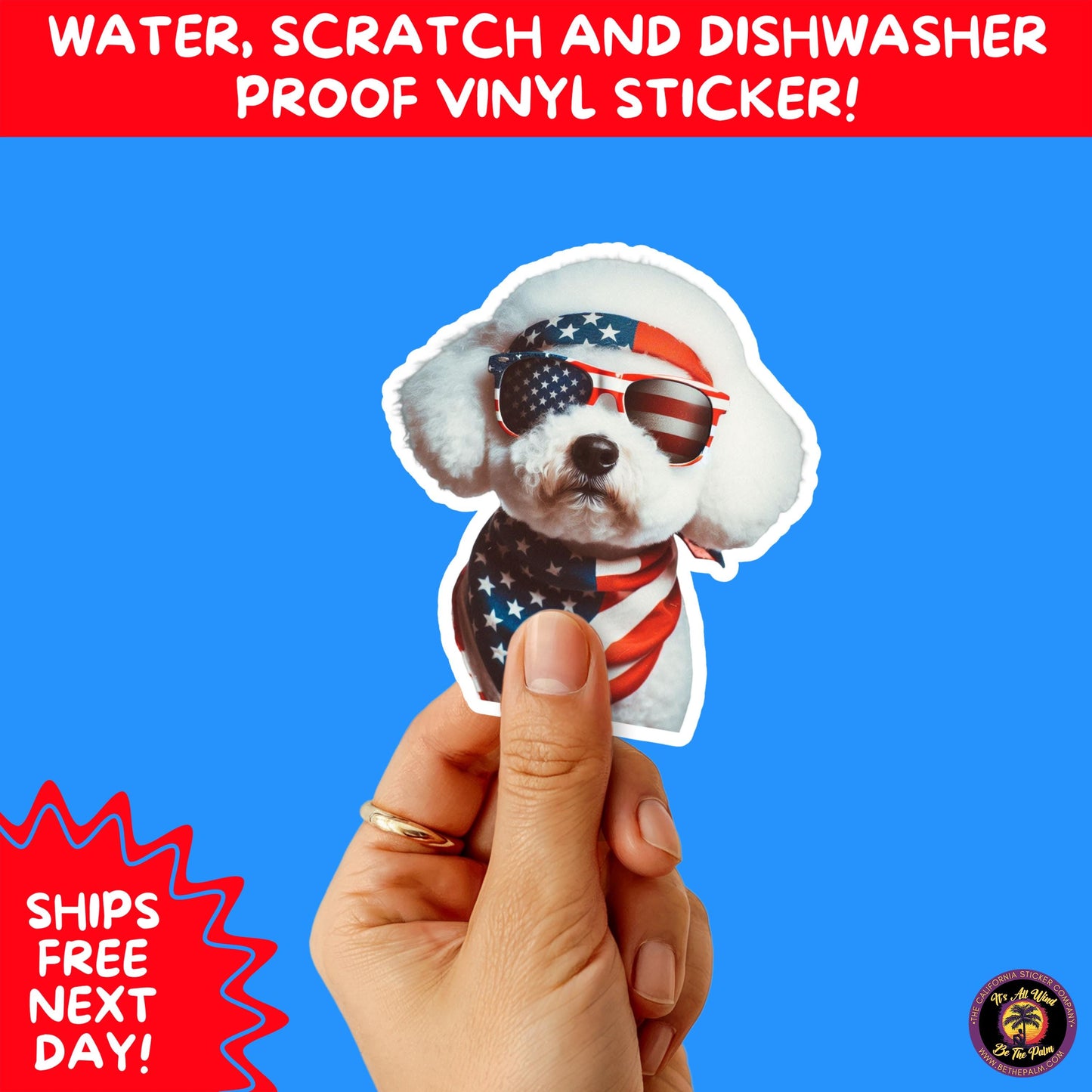 4TH OF JULY | Sticker Pack Independence Day Vinyl Decals, USA Flag, Fireworks, Red White Blue Summer Holiday Patriotic Sticker Set