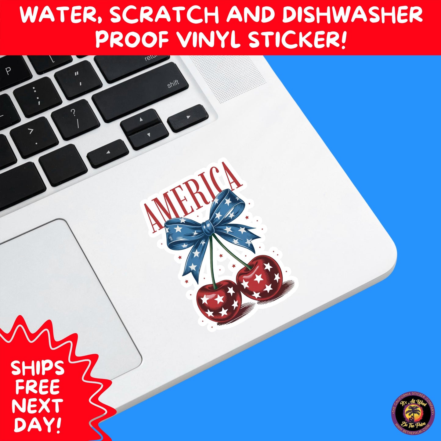 4TH OF JULY | Sticker Pack Independence Day Vinyl Decals, USA Flag, Fireworks, Red White Blue Summer Holiday Patriotic Sticker Set