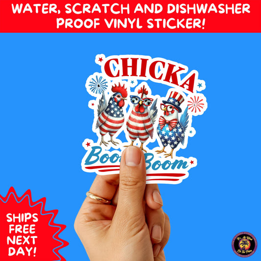 4TH OF JULY | Sticker Pack Independence Day Vinyl Decals, USA Flag, Fireworks, Red White Blue Summer Holiday Patriotic Sticker Set