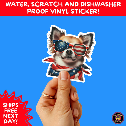 4TH OF JULY | Sticker Pack Independence Day Vinyl Decals, USA Flag, Fireworks, Red White Blue Summer Holiday Patriotic Sticker Set
