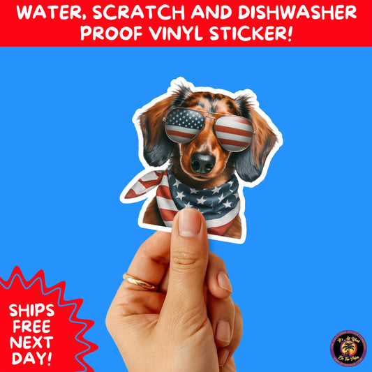 4TH OF JULY | Sticker Pack Independence Day Vinyl Decals, USA Flag, Fireworks, Red White Blue Summer Holiday Patriotic Sticker Set